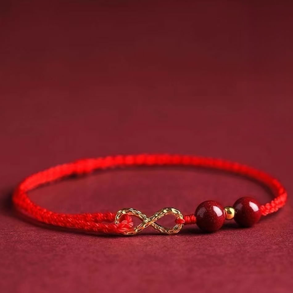 Red Rope Gold Sandstone Bracelet Anklet